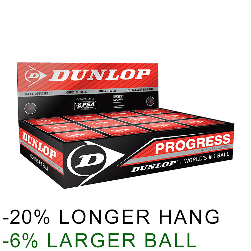 Dunlop Max Progress Squash Ball Recreational (Box of 12)